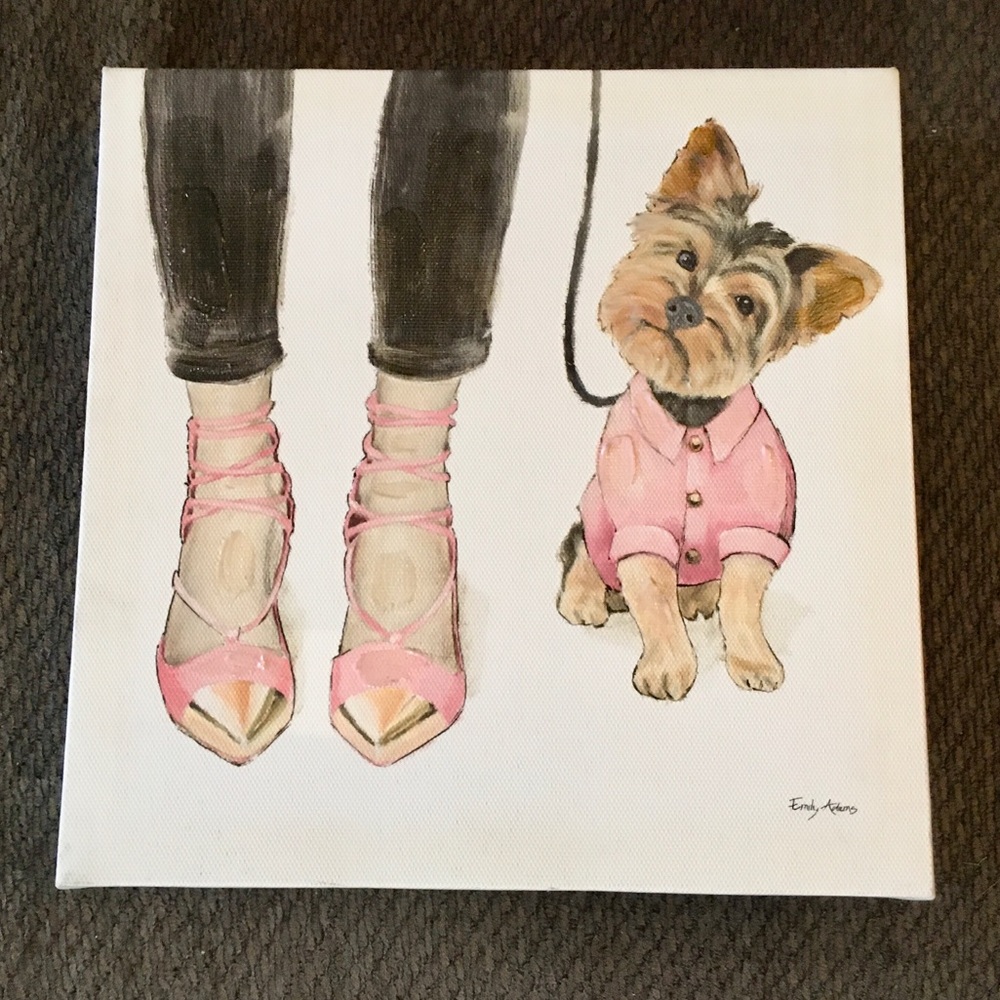 Posh Yorkie Yorkshire Terrier Canvas Painting